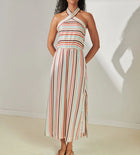 lemlem Ajani Halter Dress - Bizu Cream
