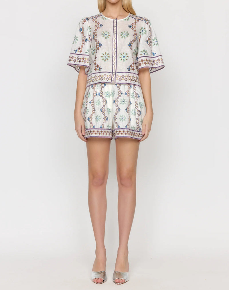 Christy Lynn Bennet Shorts - Capri Ivory
