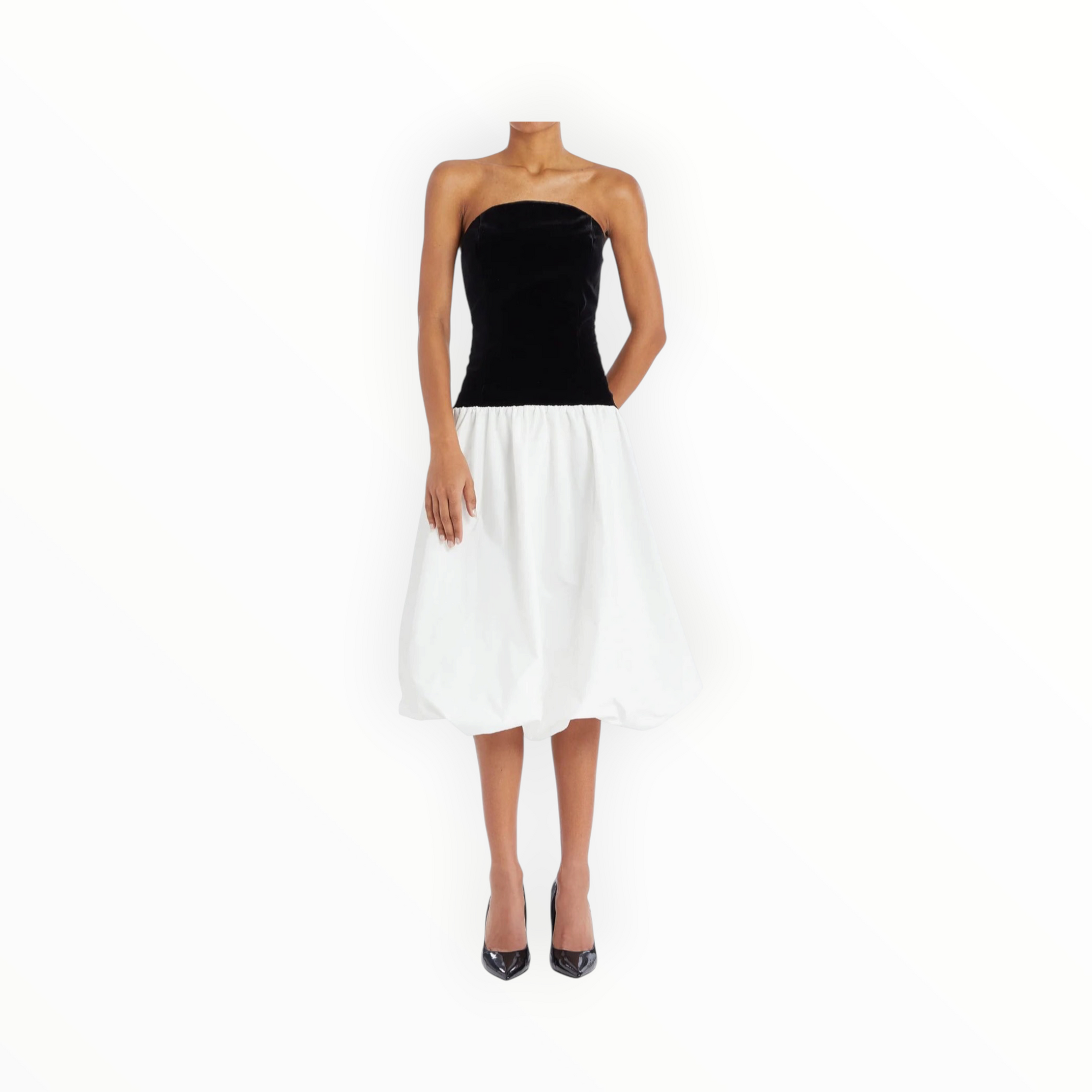 Amanda Uprichard Valencia Bubble Dress - Black/White