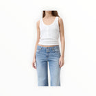 Closed Half Placket Tank - Ivory