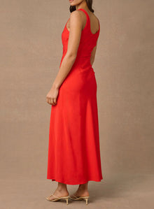 Mon Renn Reverie Midi Dress - Red