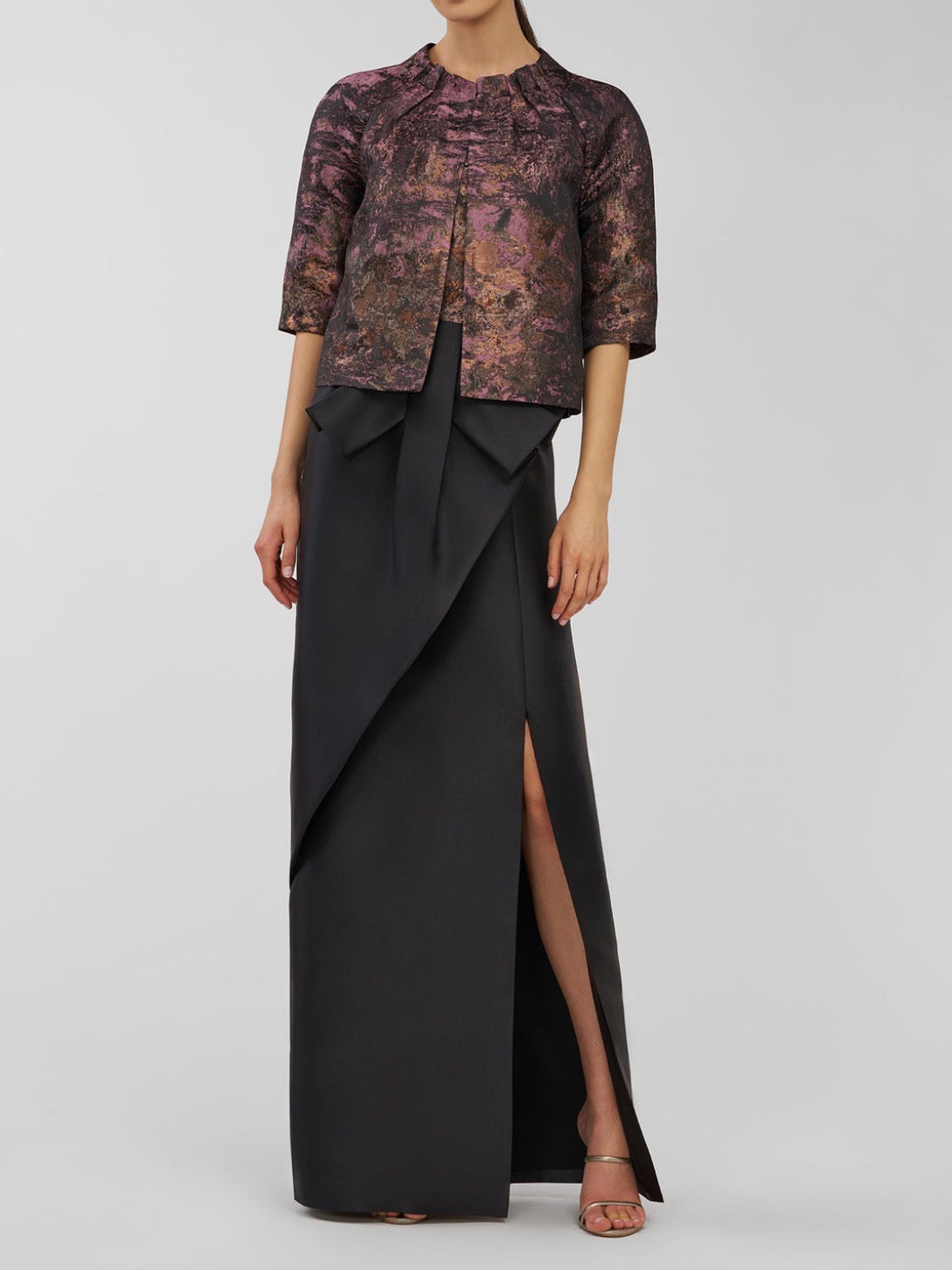 Kay Unger Matilda Evening Jacket - Carbon Multi