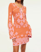 MISA Sahar Dress - Pink Flora Santiago