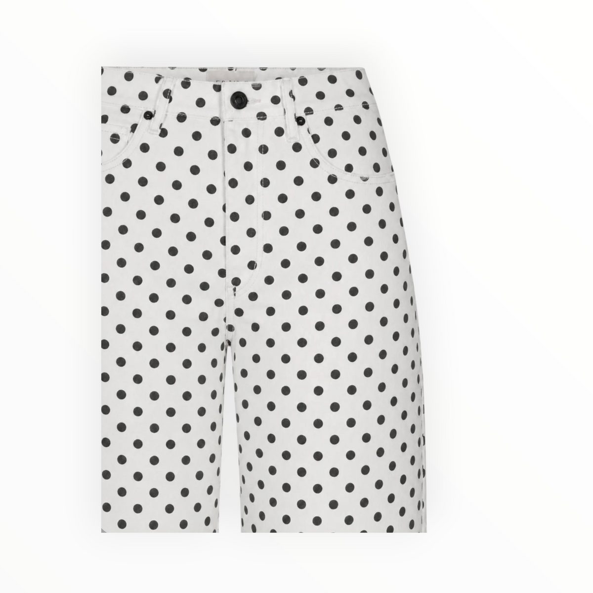 Frame The Bow Crop - White Polka Dot