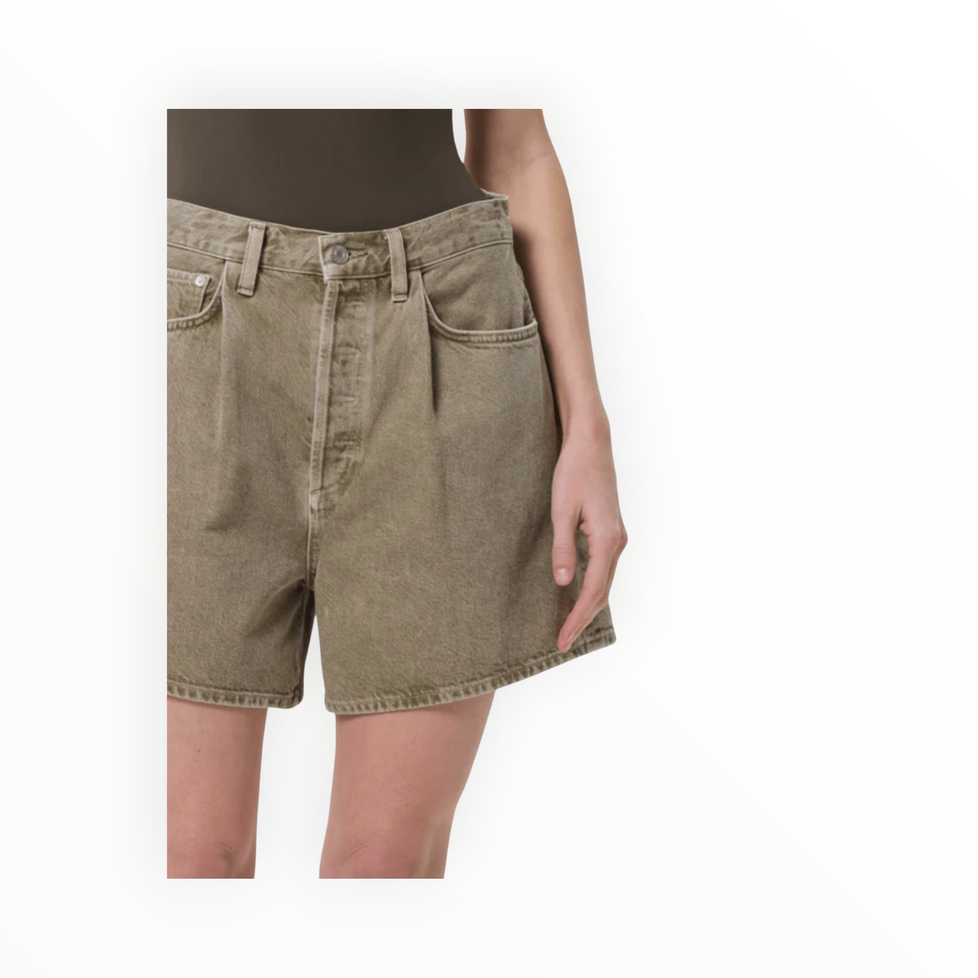 AGOLDE Rhoda Pleated A-Line Short - Cholla