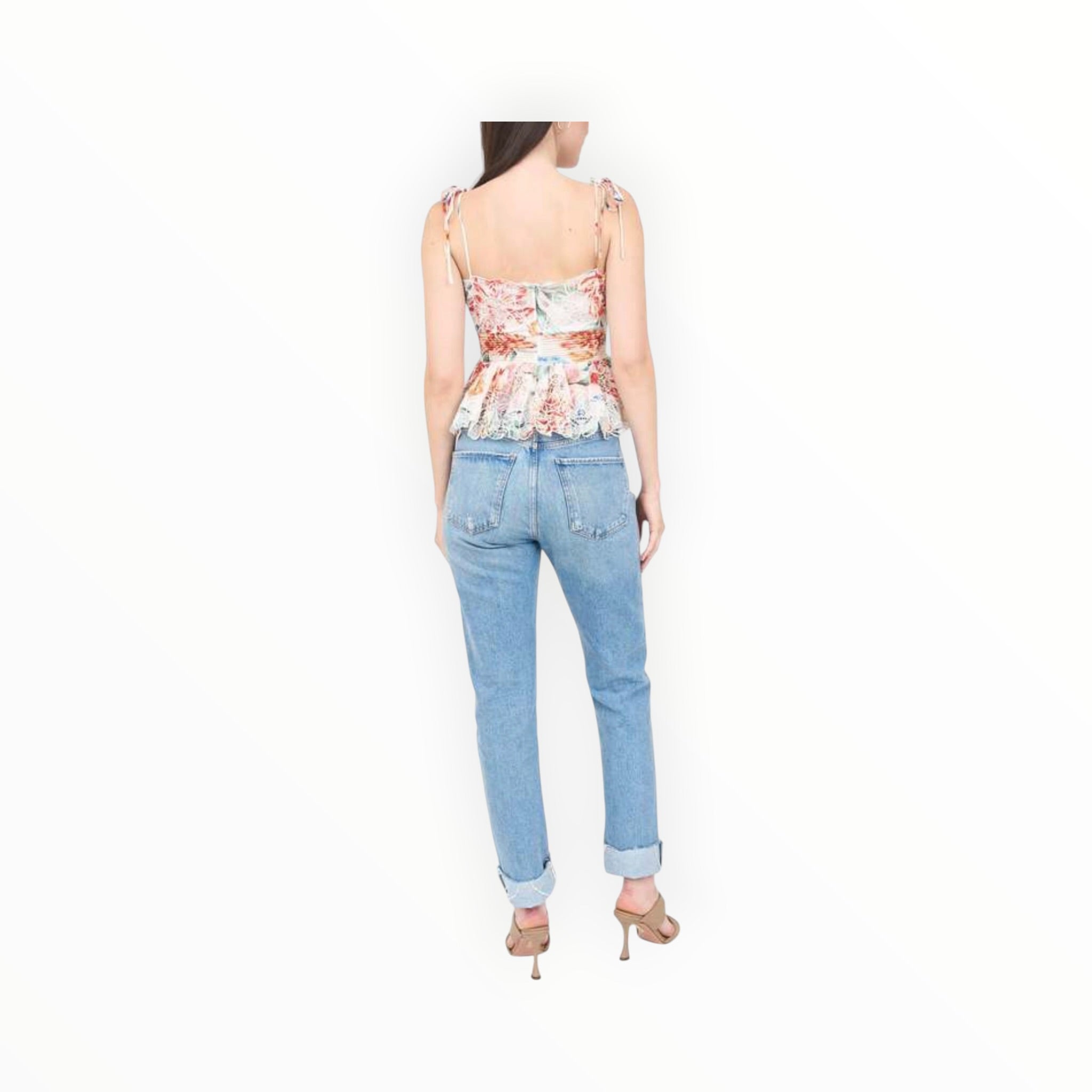 Christy Lynn Ashton Top - Ivory Garden Print