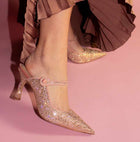 Lola Cruz Opera Blush Crystal Crystal Embellished Pump