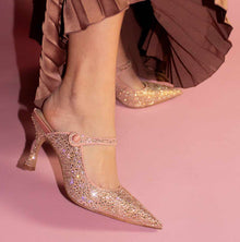 Lola Cruz Opera Blush Crystal Crystal Embellished Pump