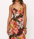 Hutch Royce Dress - Brown Vintage Upholstery Floral