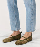rag & bone Spire Woven Mary Janes - Loden Woven