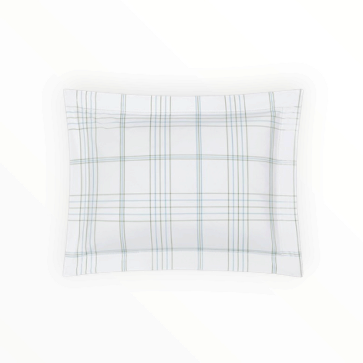 Matouk August Plaid Boudoir Sham - Sea