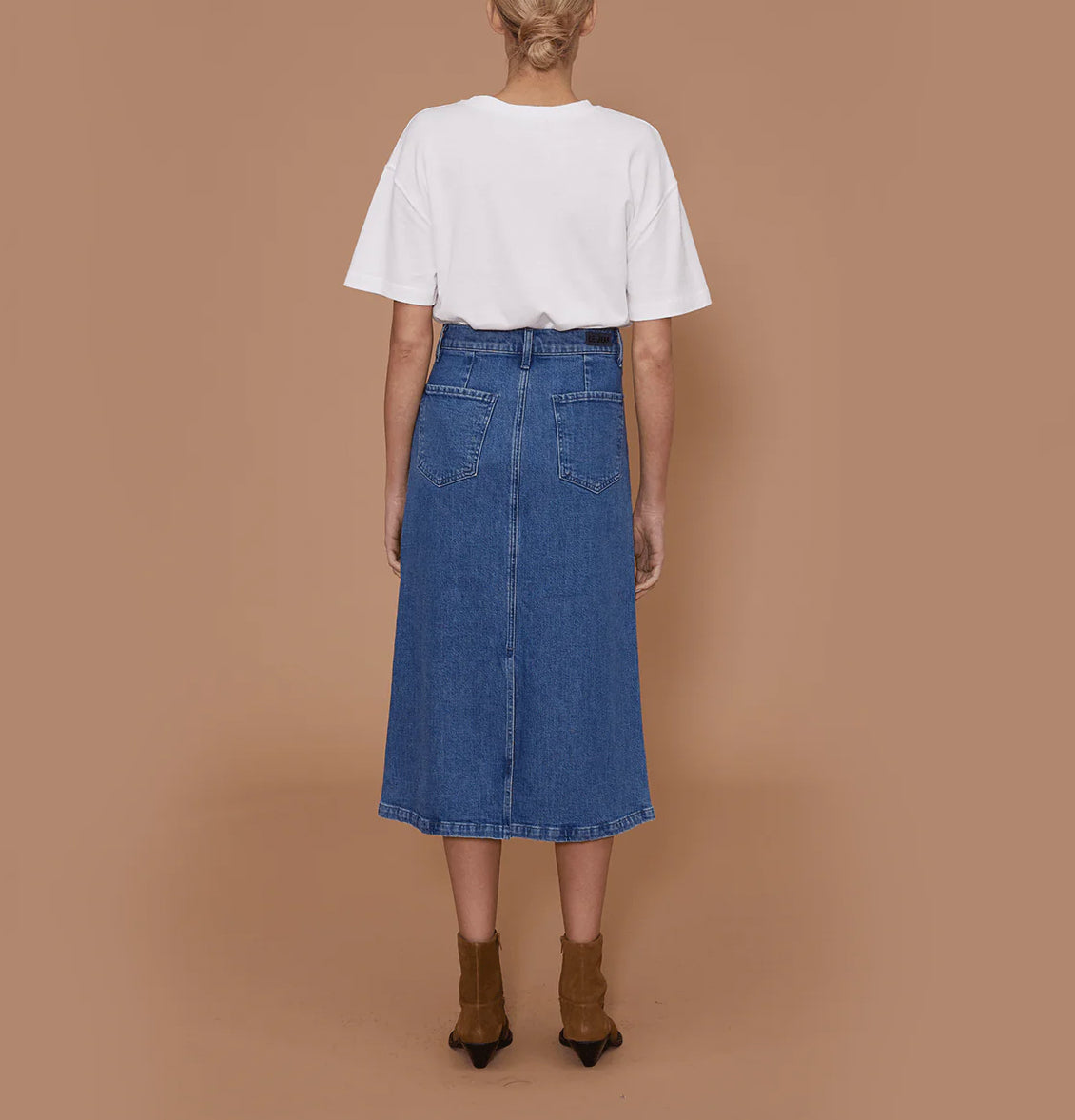 LE JEAN Stardust Denim Skirt - Marina