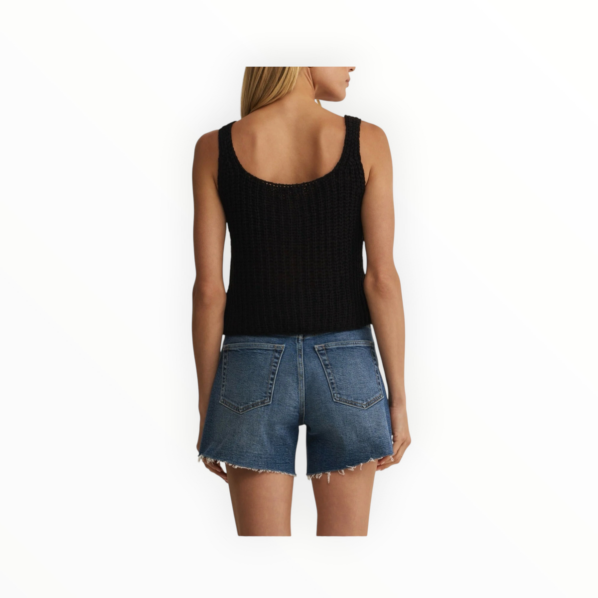 Z Supply Tate Lace-Up Sweater Top - Black