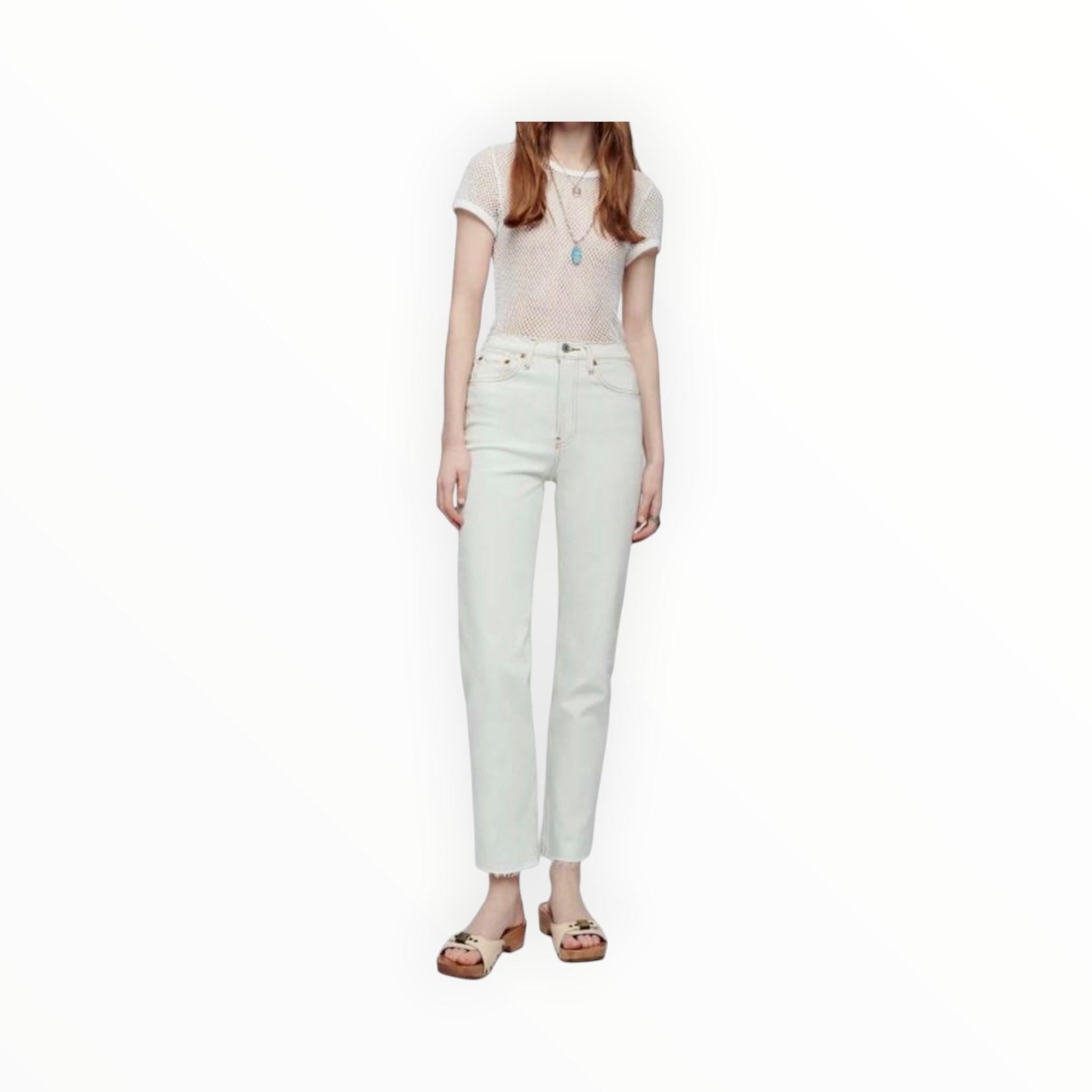 Re/Done 70s Stove Pipe Jean - Bleach