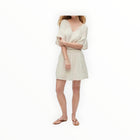Michael Stars Katelyn Gauze Ruffle Sleeve Dress - Ecru