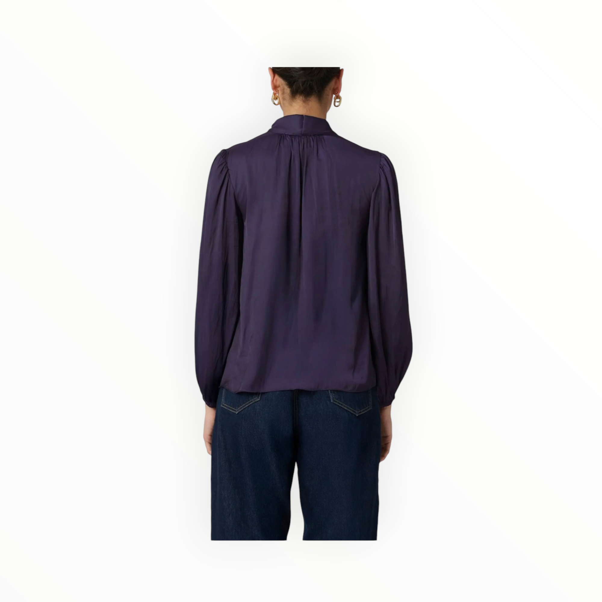 Shoshanna Rye Vintage Satin Top - Iris
