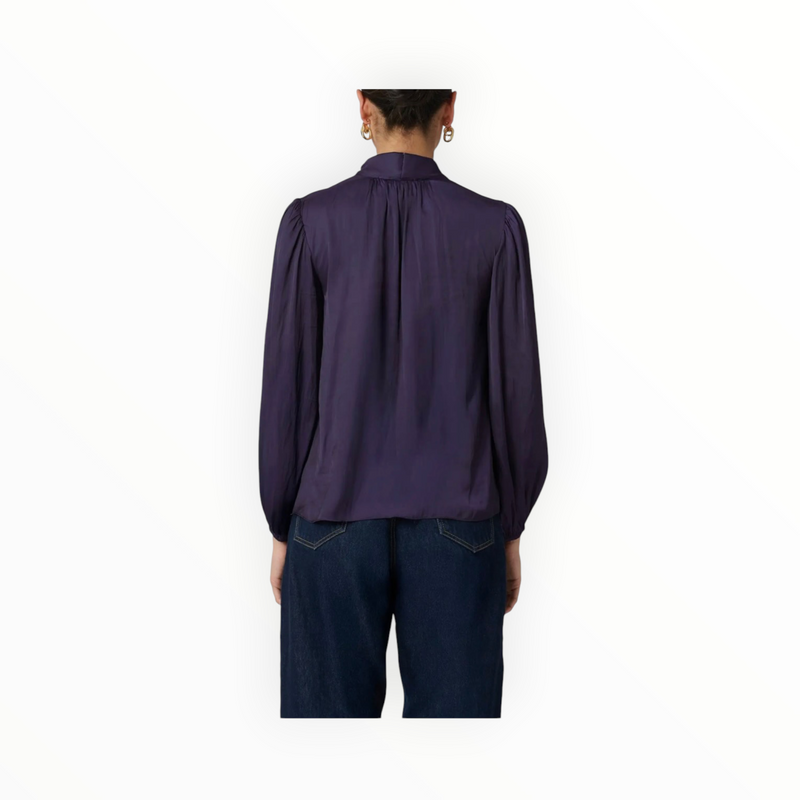 Shoshanna Rye Vintage Satin Top - Iris