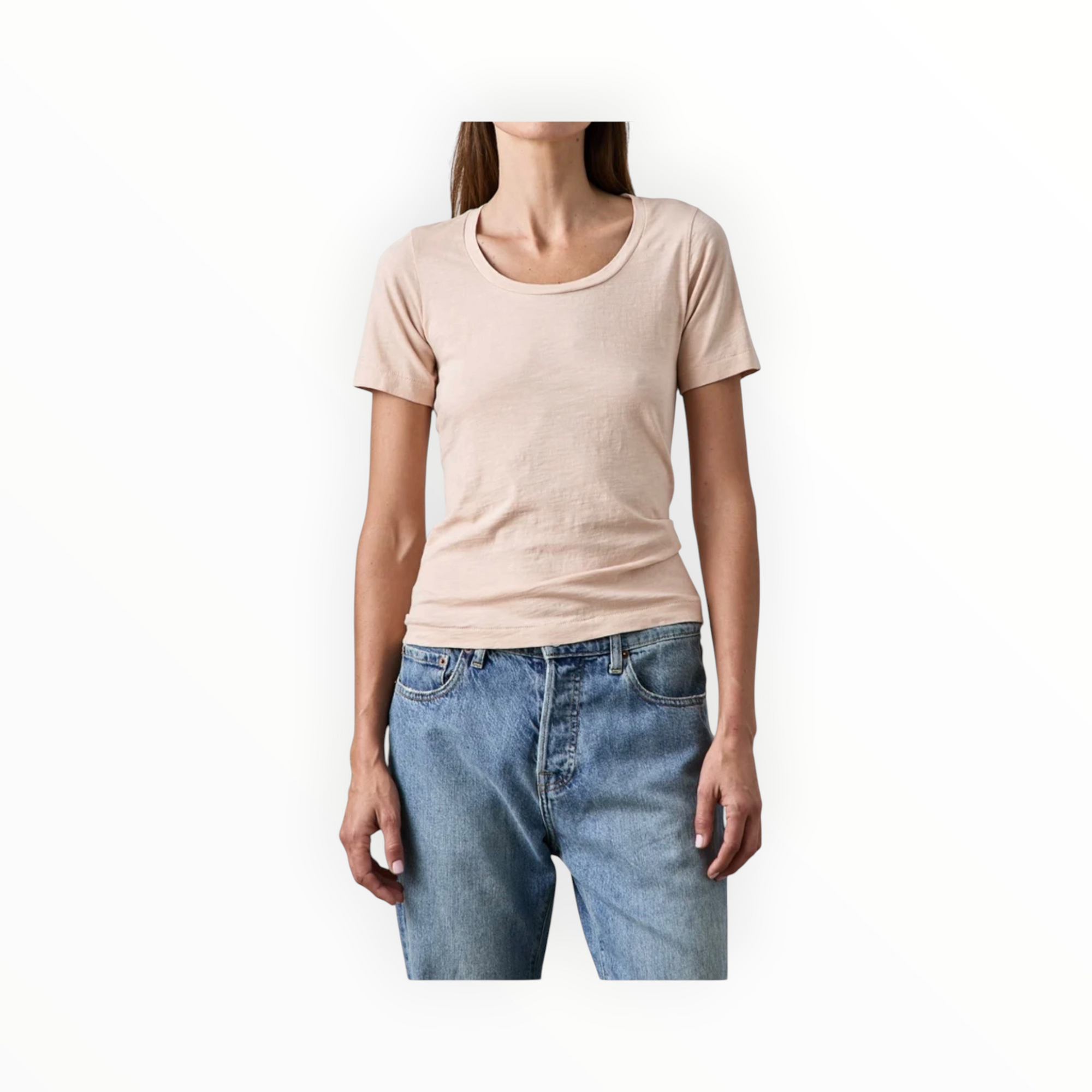 NSF Tally Slim Fit U Neck Slub Jersey Tee - Fuzz
