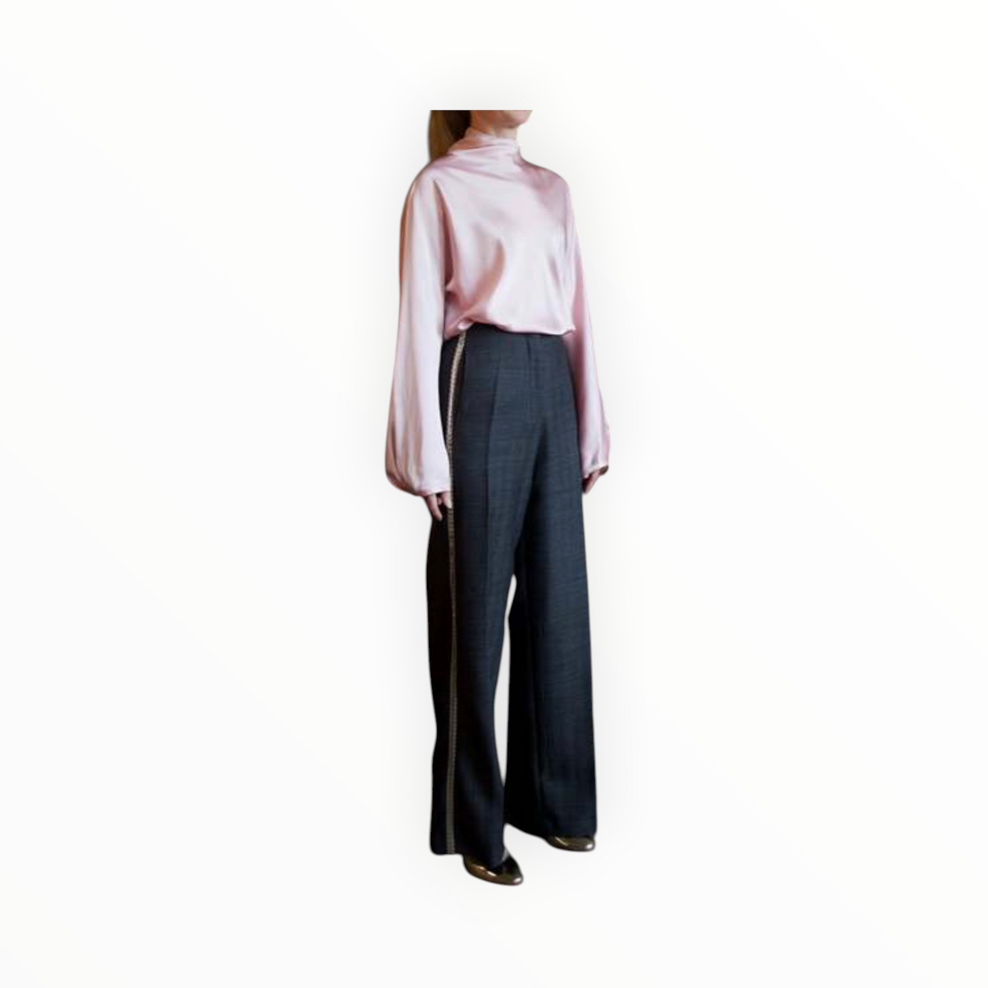 forte_forte Silk Satin Crater Blouse - Rose
