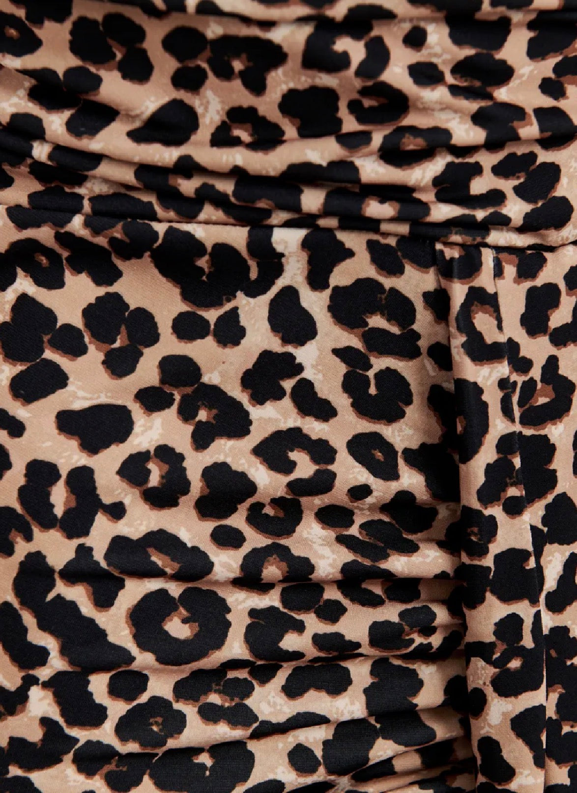 Essentiel Antwerp Brown Stretch-Jersey Midi Dress With Leopard Print