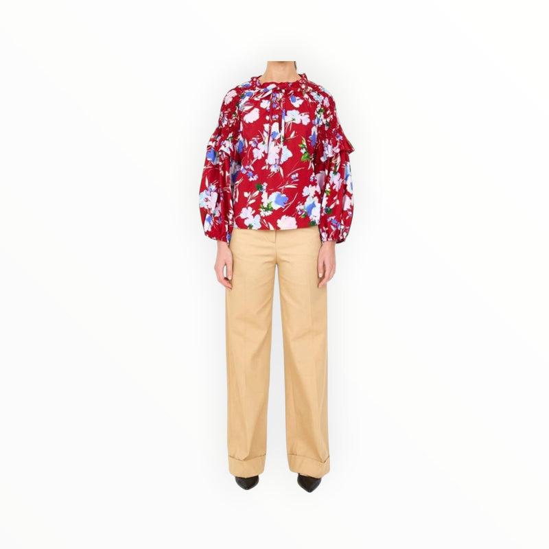 Christy Lynn Noella Blouse - Crimson Fleur