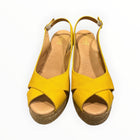 Pinaz Sling Back Criss Cross Espadrilles - Yellow