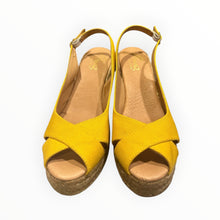 Pinaz Sling Back Criss Cross Espadrilles - Yellow