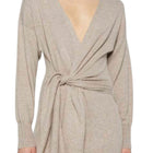 SIMKHAI Skyla Knit Wrap Dress - Fawn