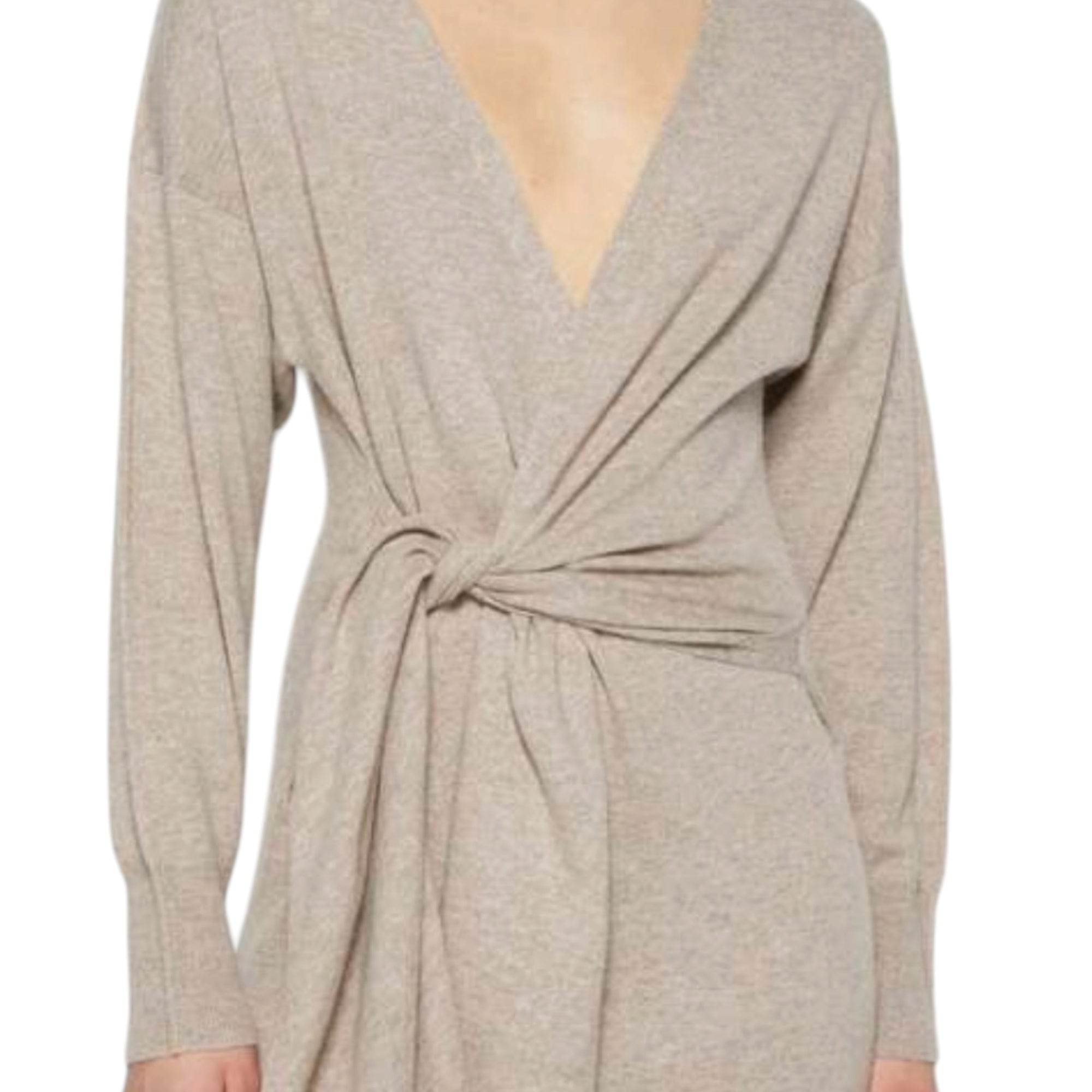 SIMKHAI Skyla Knit Wrap Dress - Fawn