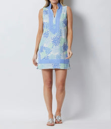 Sail To Sable Coral Print Classic Tunic Dress