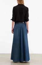 Nili Lotan Denim Astrid Denim Skirt - Classic Wash