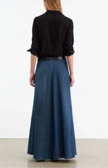 Nili Lotan Denim Astrid Denim Skirt - Classic Wash