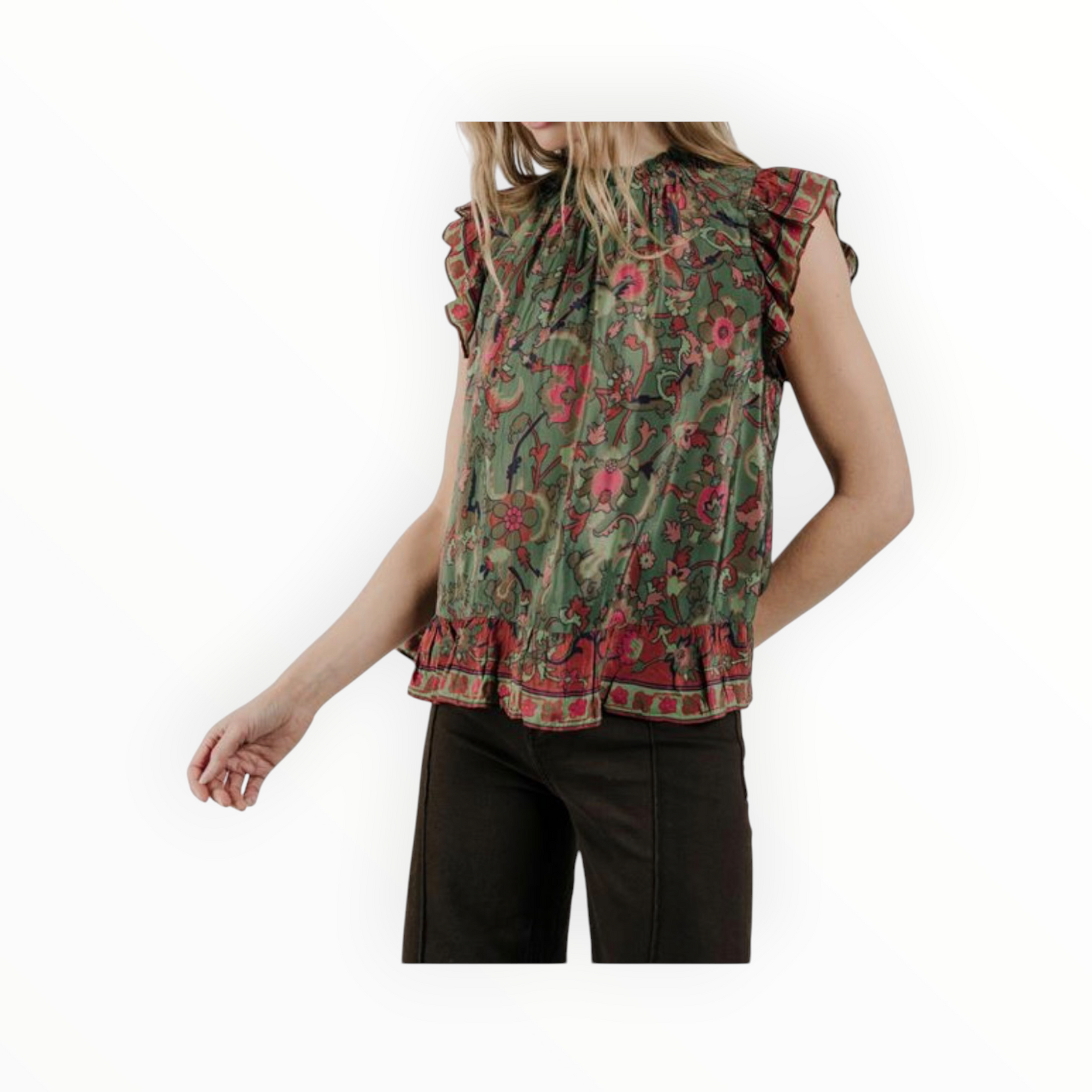 Love the Label Viola Top - Helena Print