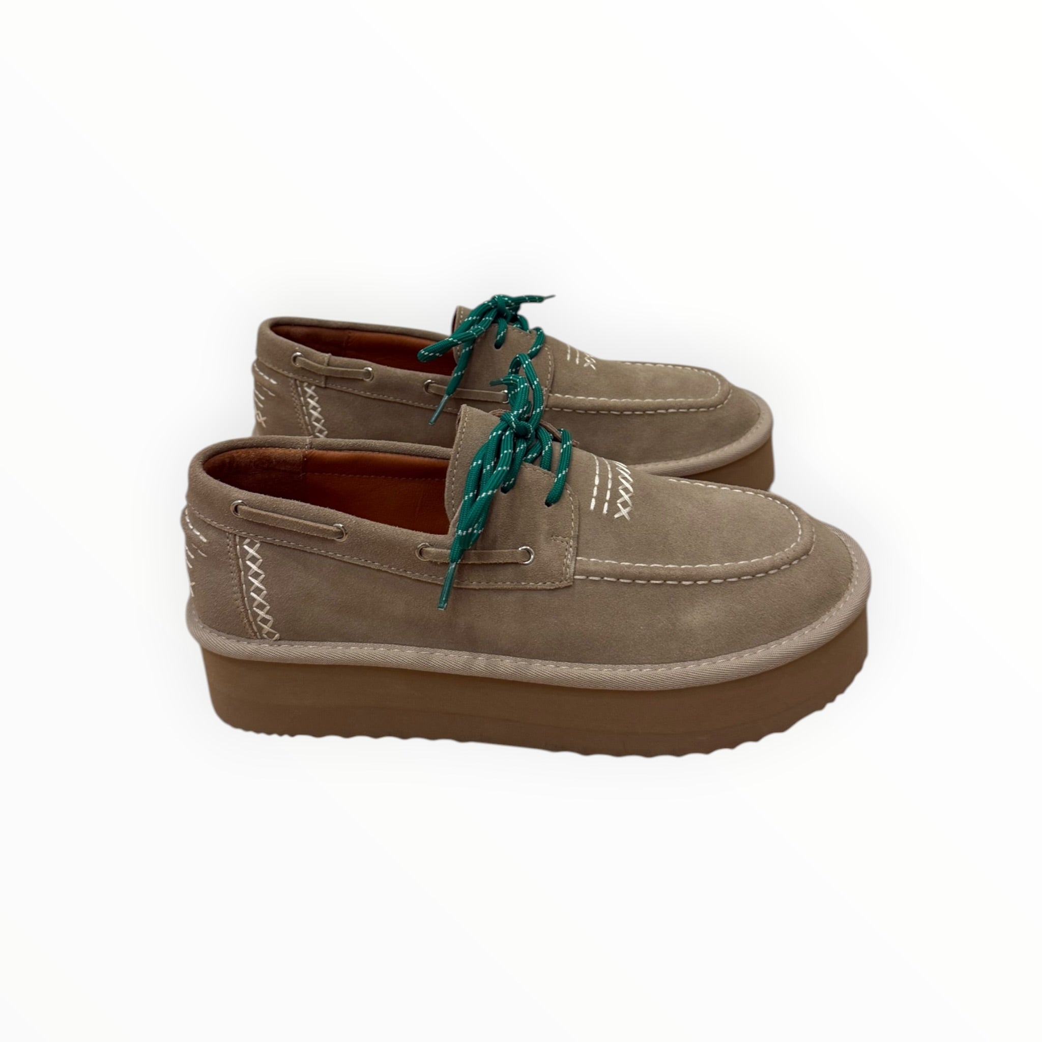 DE SIENA Beaver Lace-Up Shoes - Suede Taupe