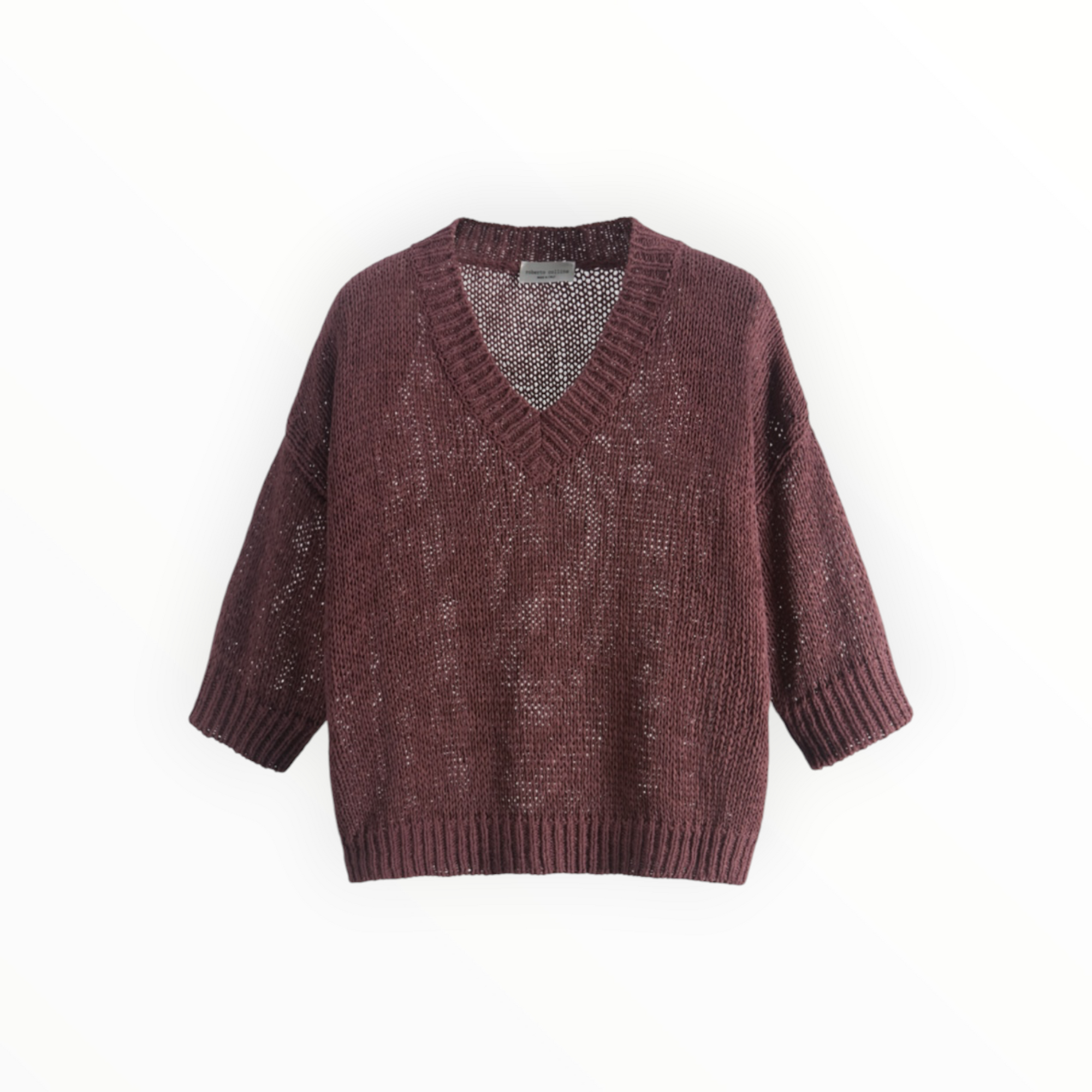 Roberto Collina V-Neck Sweater - Brick