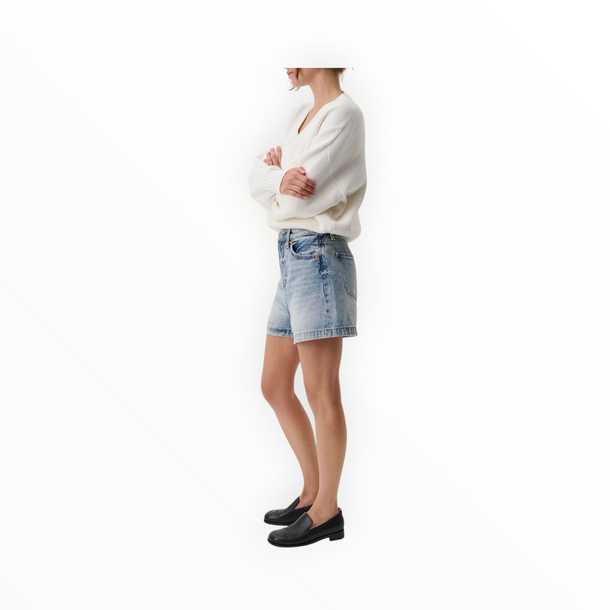 Pistola Saige High Rise A-Line Shorts - French Riviera