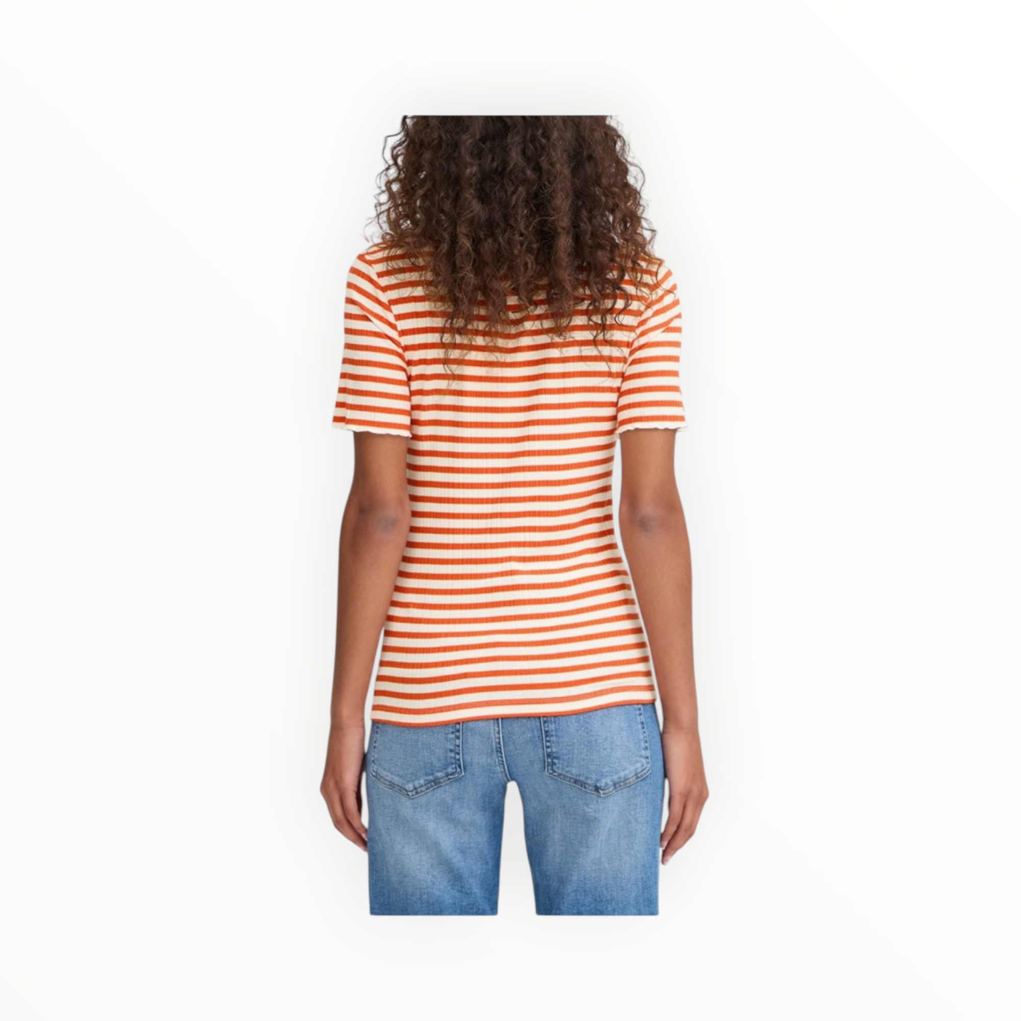 ICHI Cella Stripe T-Shirt - Fiesta