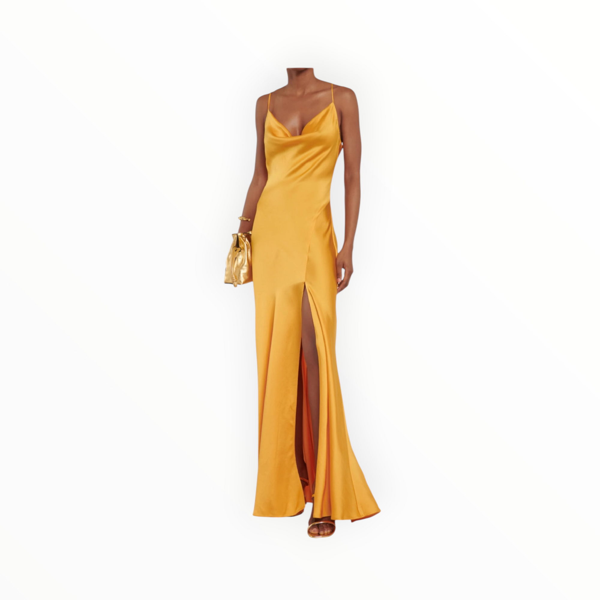 SIMKHAI Finley Satin Gown - Gold