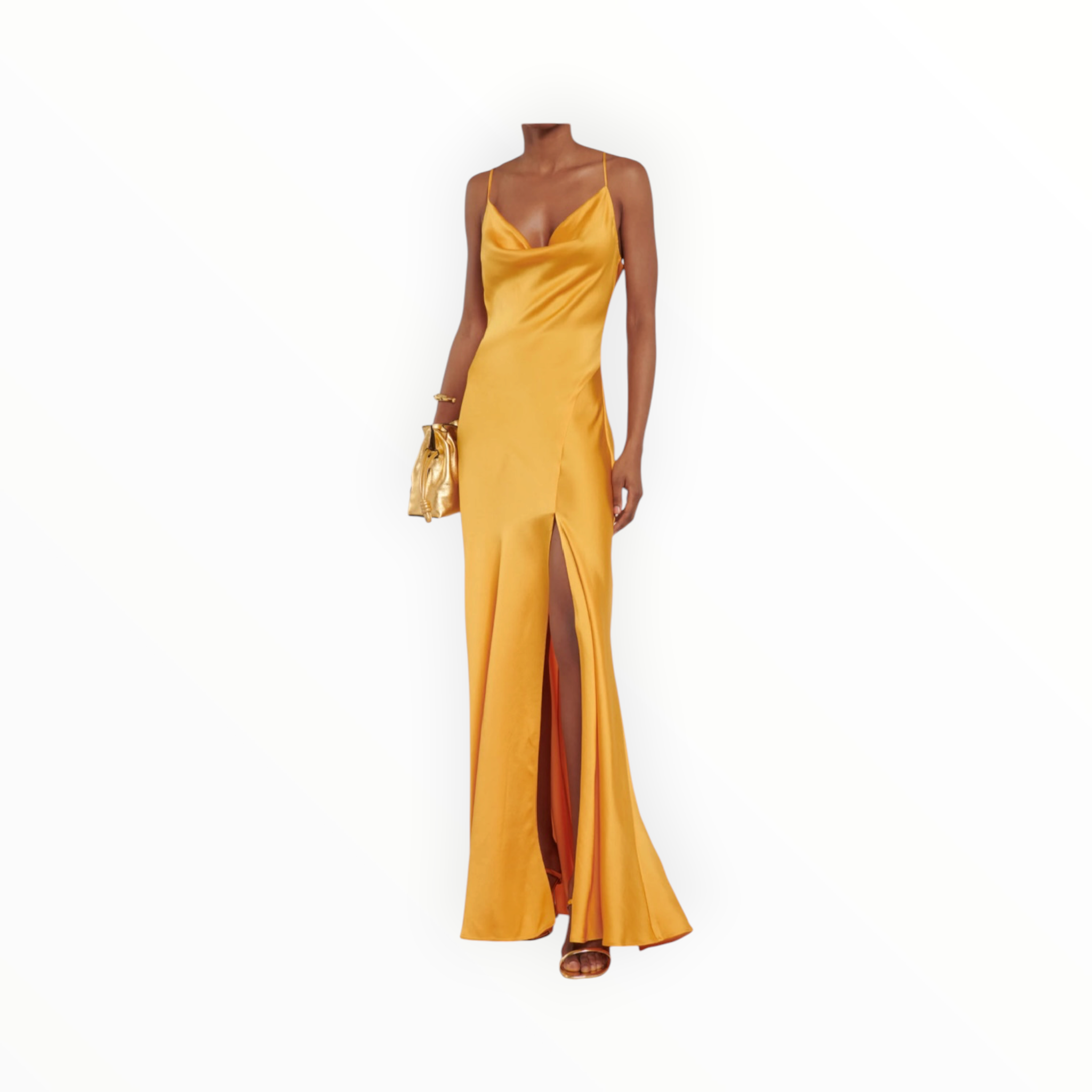 SIMKHAI Finley Satin Gown - Gold