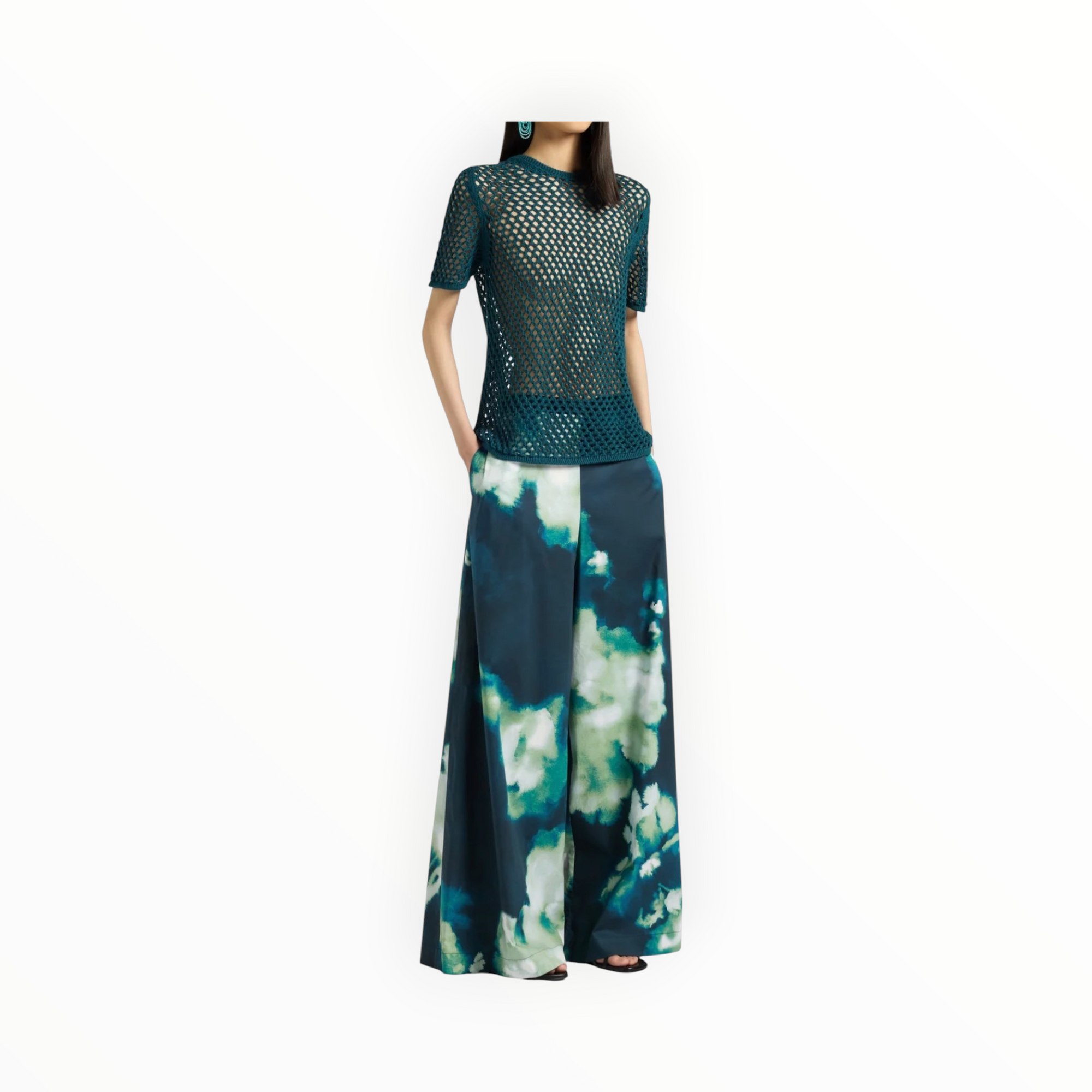 Liviana Conti Ilaria Trousers - Macro Flower Night