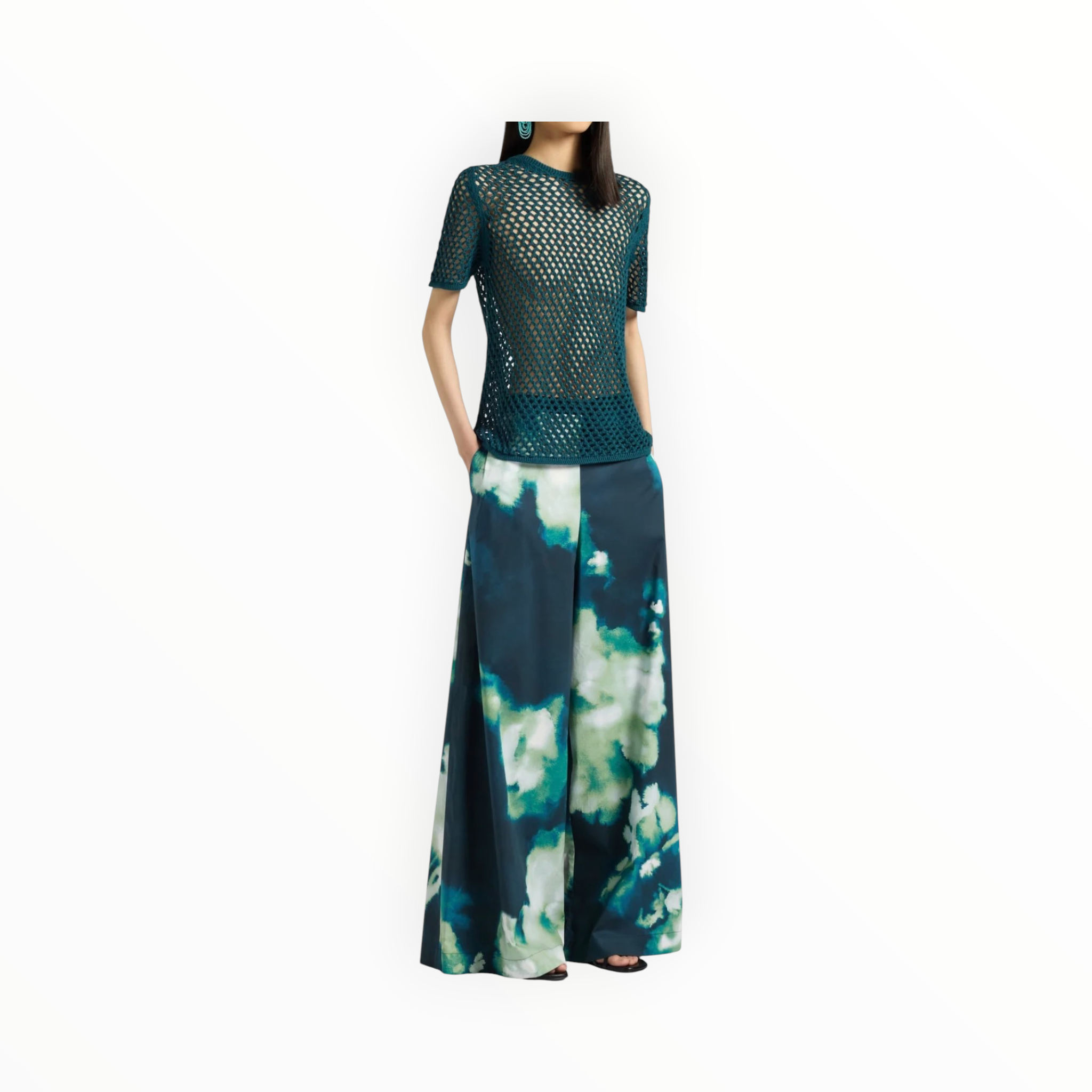 Liviana Conti Ilaria Trousers - Macro Flower Night