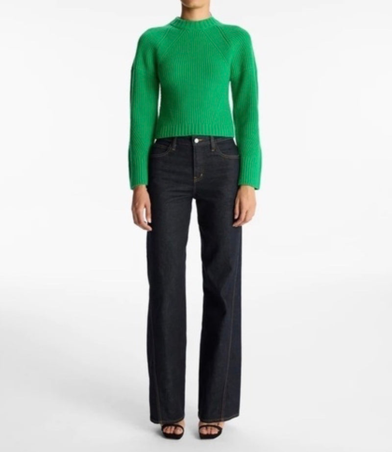 A.L.C. Seraphina Ribbed Wool Sweater - Deep Basil