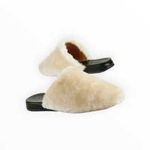 All Black Fun Fur Slipper - Beige