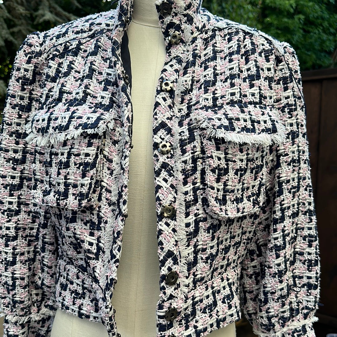 Christy Lynn Karin Jacket - Pink Tweed