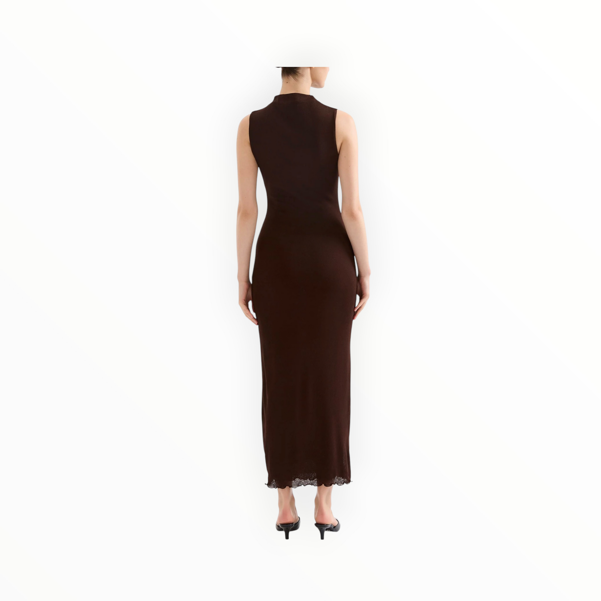 Nude Lucy Winston Mesh Maxi Dress - Raisin