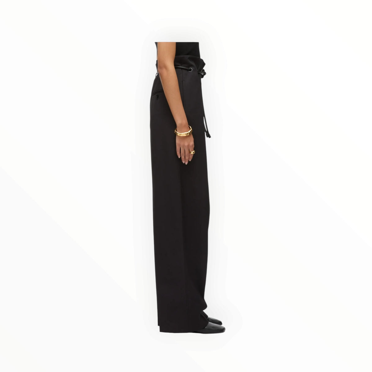 3.1 Phillip Lim Wide Leg Origami Pant - Black