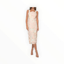 Adelyn Rae Gabriella Bow Strap  Midi Dress - Blush/Cream