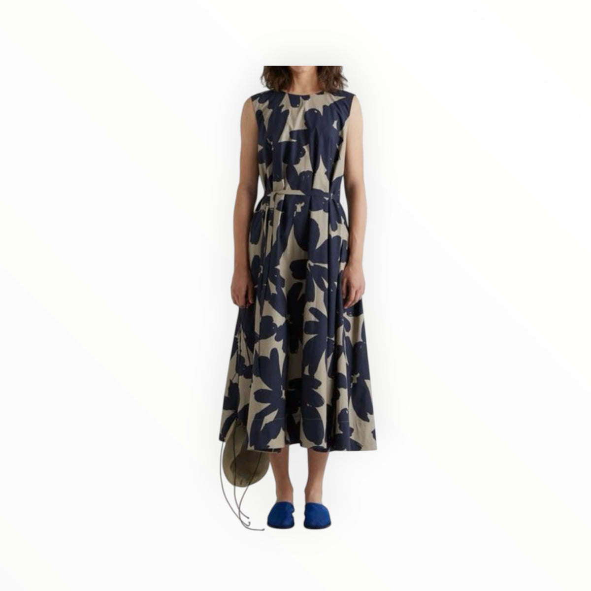 MEIMEIJ Floral Dress - Navy/Khaki