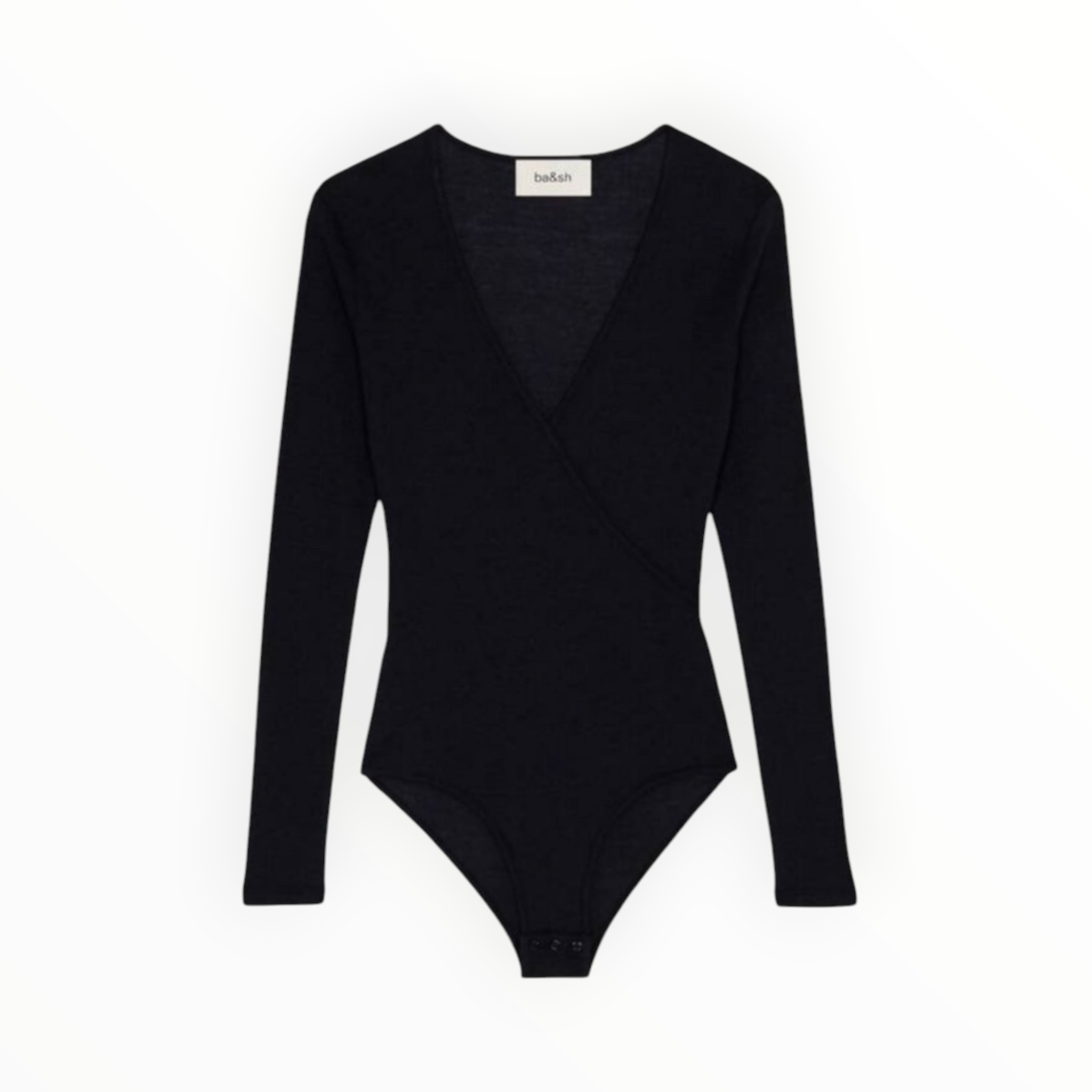ba&sh Celia Faux Wrap Bodysuit - Black