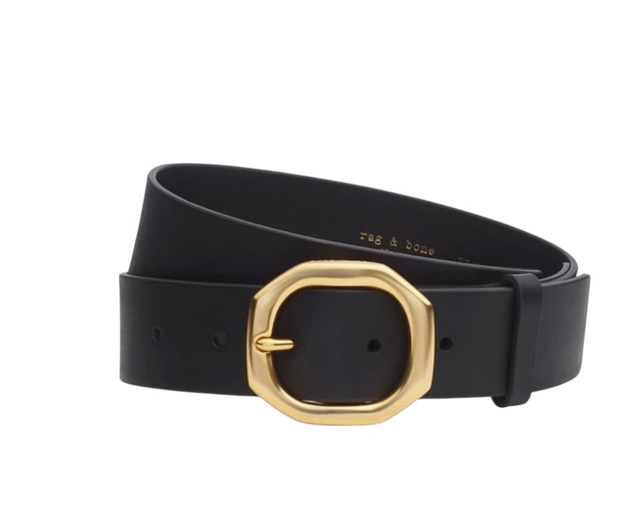 rag & bone Audrey Belt - Black/Gold